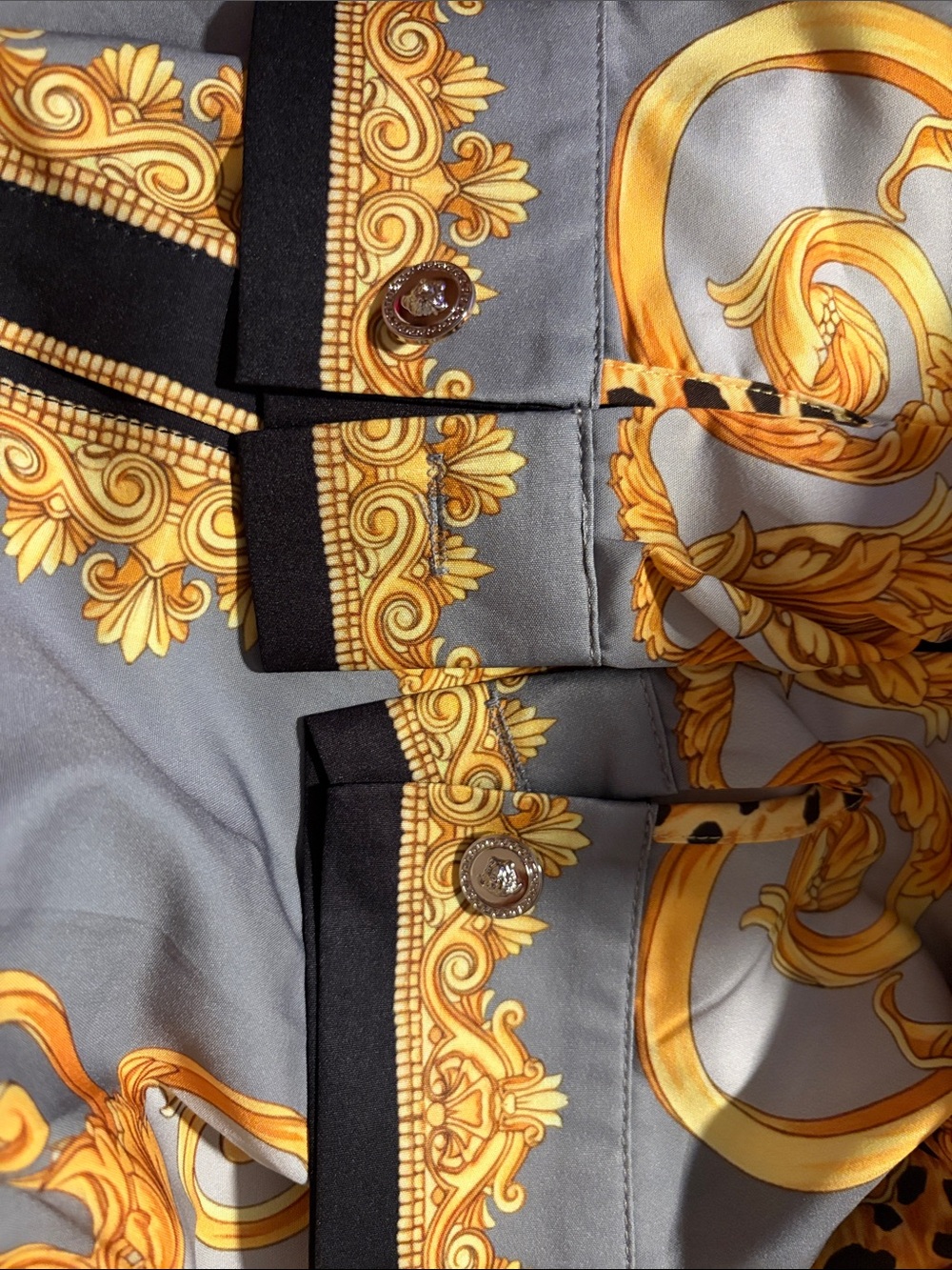 Satin-Look Baroque Print Blouse - Picture 7 of 7